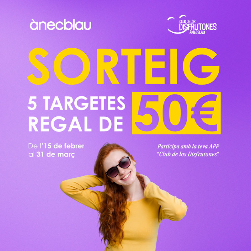 Sorteig Club de los Disfrutones: 50€ per a tu