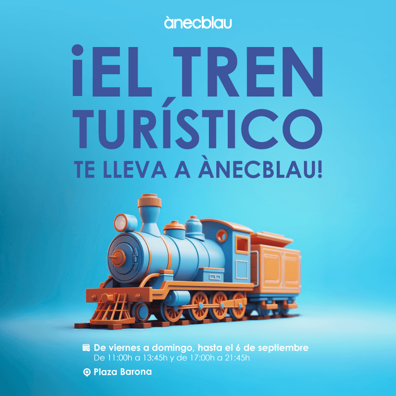 ¡El Trenet Turístico te trae directo a ànecblau este verano!