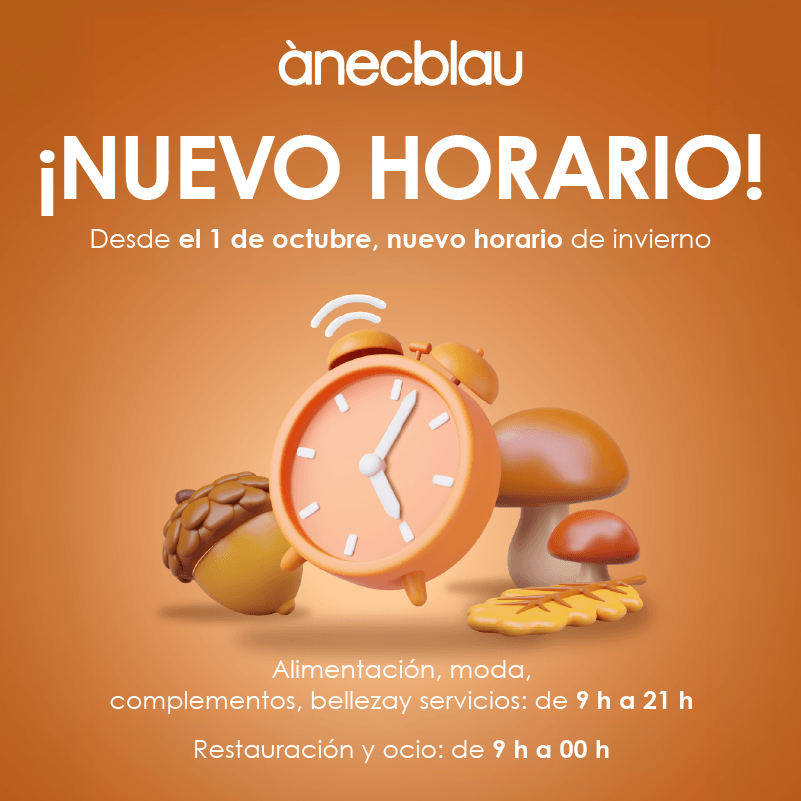 ànecblau estrena el horario de invierno a partir del 1 de octubre