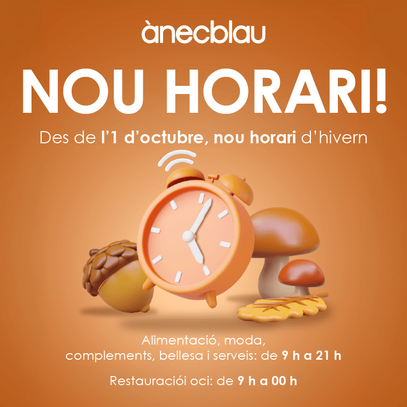 ànecblau estrena l’horari d’hivern a partir de l’1 d’octubre
